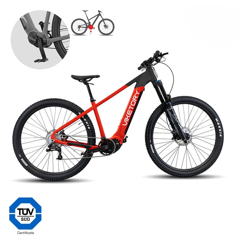 Rower elektryczny górski ROKTAR +Plus - MTB - czarny/czerwony
