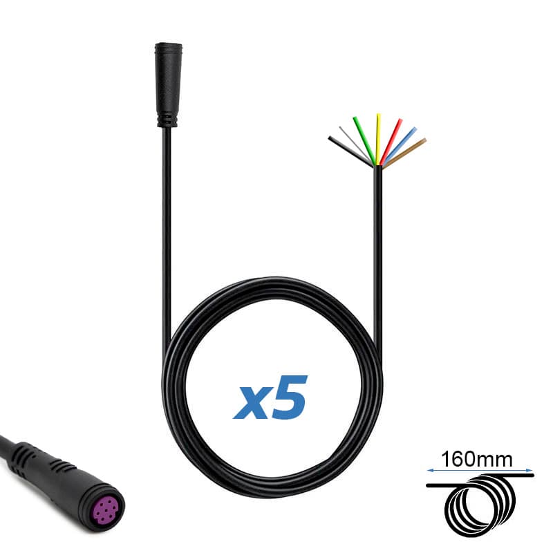Wodoodporny konektor 8mm 7 pin