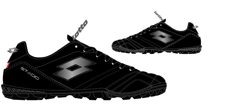 Buty piłkarskie turfy Lotto STADIO 705 TF czarny
