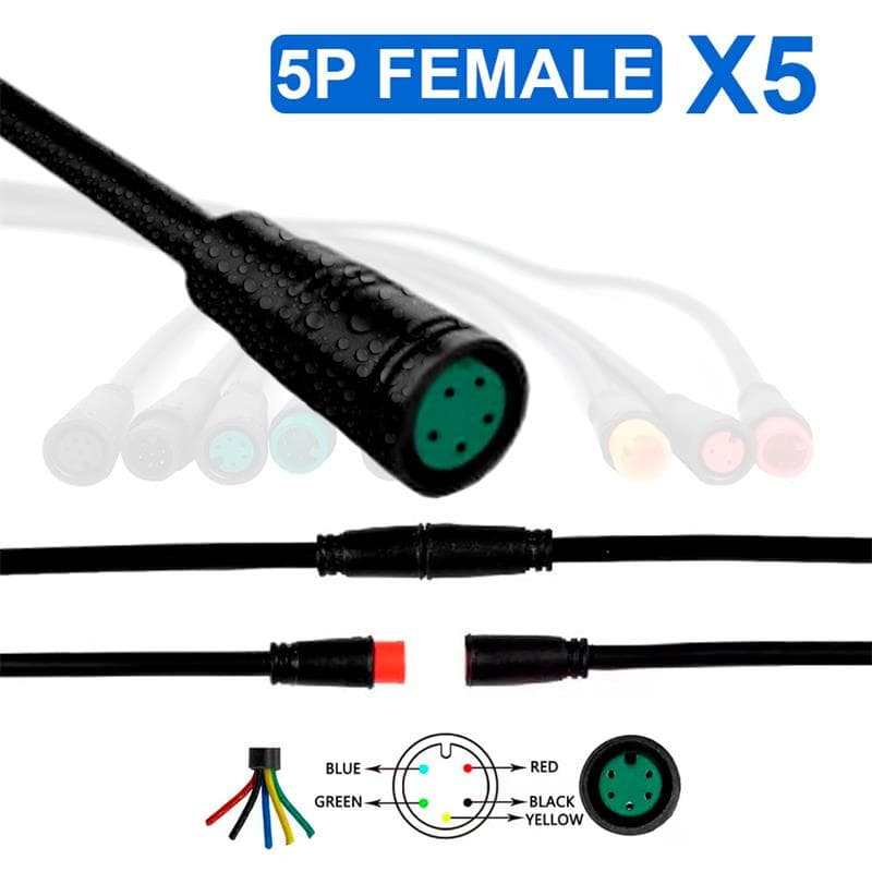 Złącze wodoodporne 8mm 5 pin - 5F