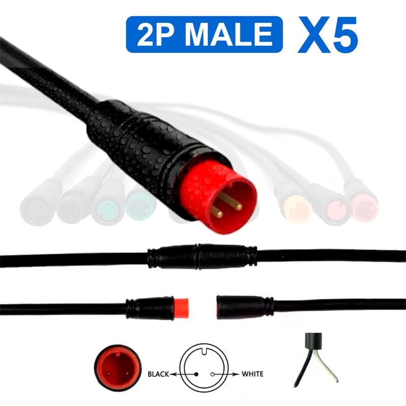 Złącze wodoodporne 8mm 2 pin - 5M