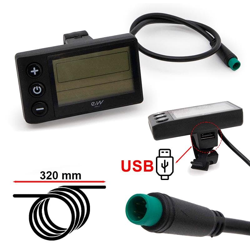 Wyświetlacz S866 ze złączem wodoodpornym - z portem USB