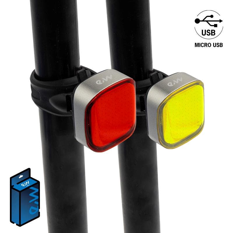 Komplet lamp przedniej i tylnej akumulatorowych EWL004 o wysokiej mocy